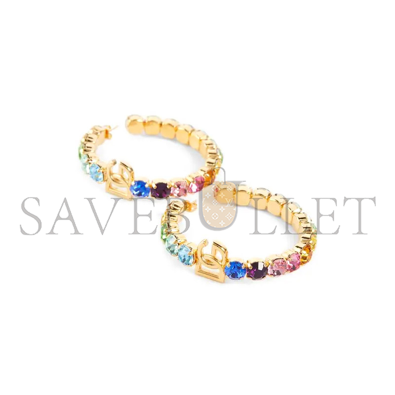 d01ce&Gab*a*a dg logo rhinestone hoop earrings weo6c2w111187579